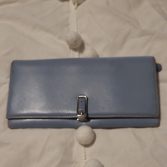 Coach Light Blue Leather Women's Wallet - Picture 1 of 9